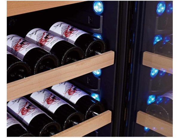 Swisscave Under Counter Wine Cooler - Dual Zone 600mm Black - WLB160DF