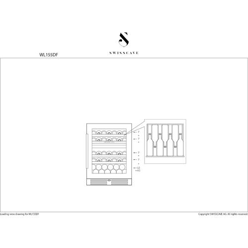 Swisscave Under Counter Wine Fridge - Dual Zone 600mm Black - WL155DF