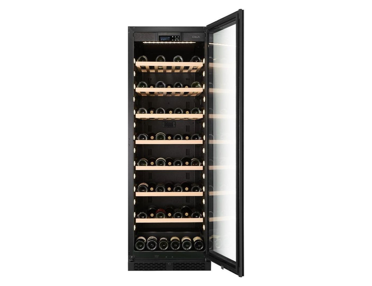 CELLA - 102 bottle Single Zone Wine Cooler - W122S-BLACK