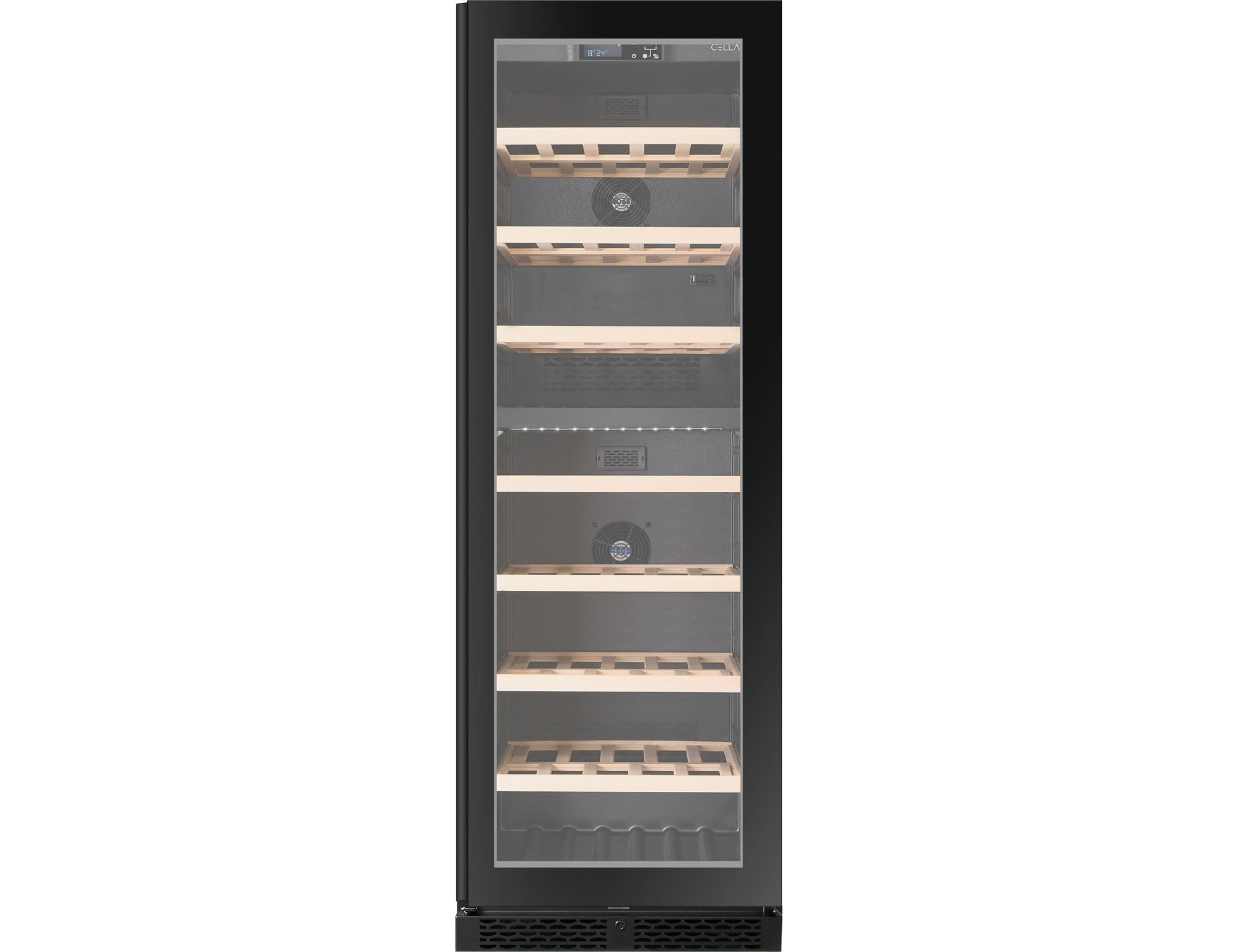 CELLA - 154 bottle Dual Zone Wine Cooler - W154D-BLACK