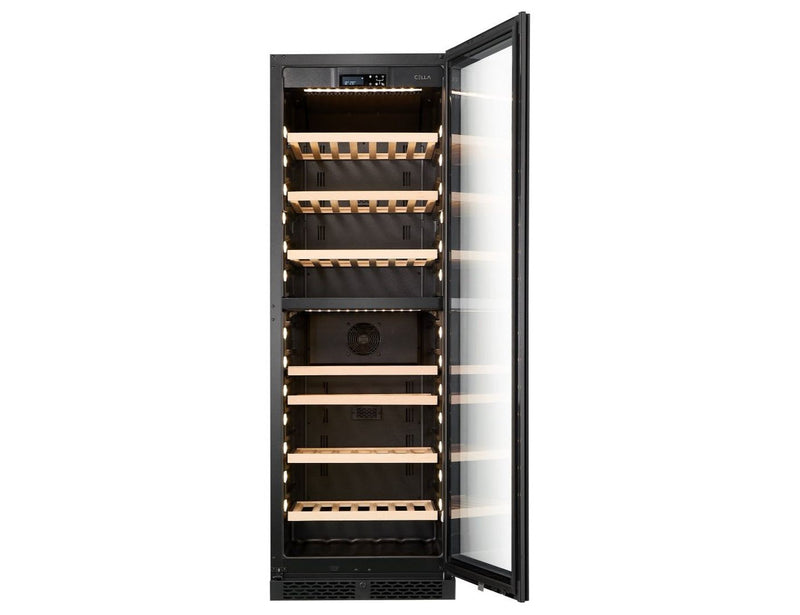 CELLA - 99 bottle Dual Zone Wine Cooler - W93D-BLACK