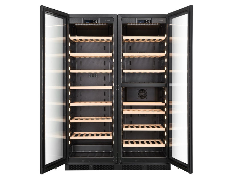 CELLA - Wine Fridge Combination - WFS163SD-BLACK