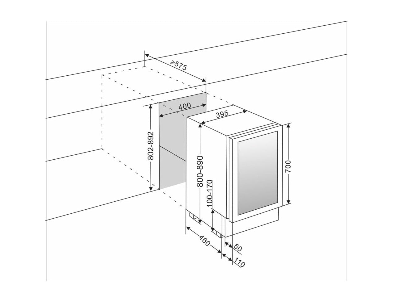 mQuvée Drinks Fridge - Built In 400mm Stainless Steel - Beer Server 40