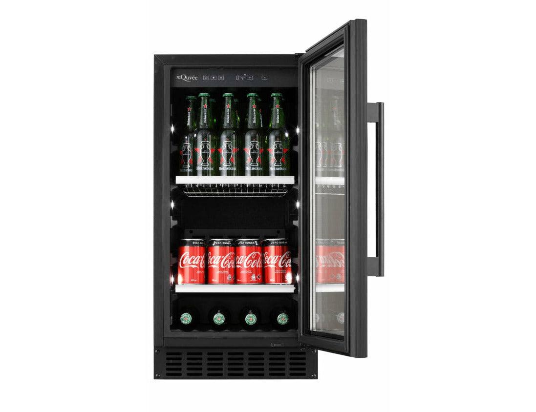 mQuvée Under Counter Beer Fridge - 400mm Black - Beer Server 40