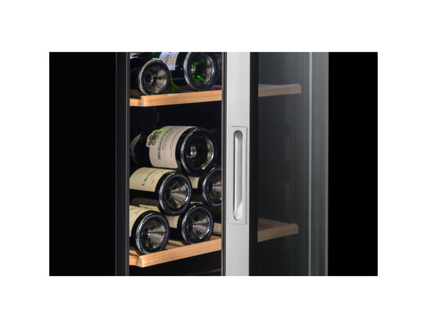 Climadiff Dual Zone Freestanding Wine Cooler - 91 Bottle 480mm Black - CD90B1