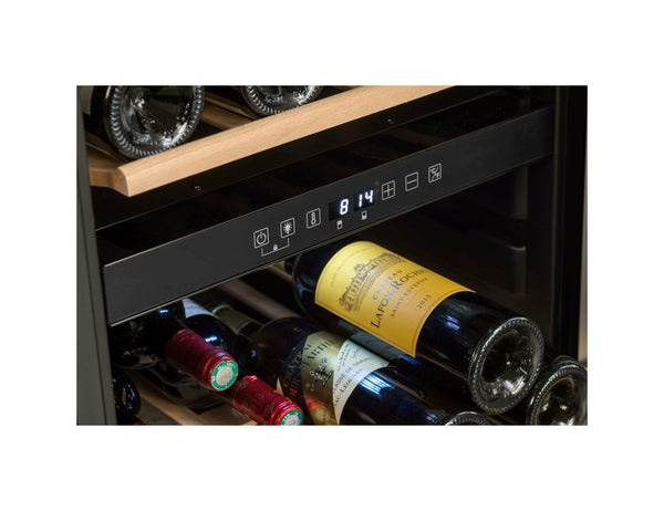 Climadiff Dual Zone Freestanding Wine Cooler - 91 Bottle 480mm Black - CD90B1
