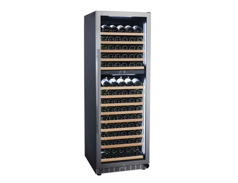 VIN GARDE Freestanding Wine Fridge - Dual Zone 600mm Stainless Steel - POMMARD 160